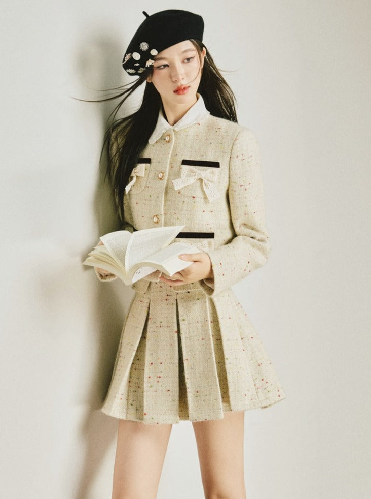 Small Fragrance Jacket + Pleated Skirt