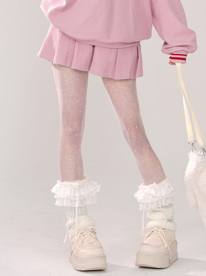 Peach Sweet Style Pink Trainers + Skirts