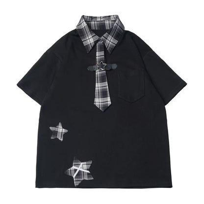 Plaid Necktie Subculture Uniform Set