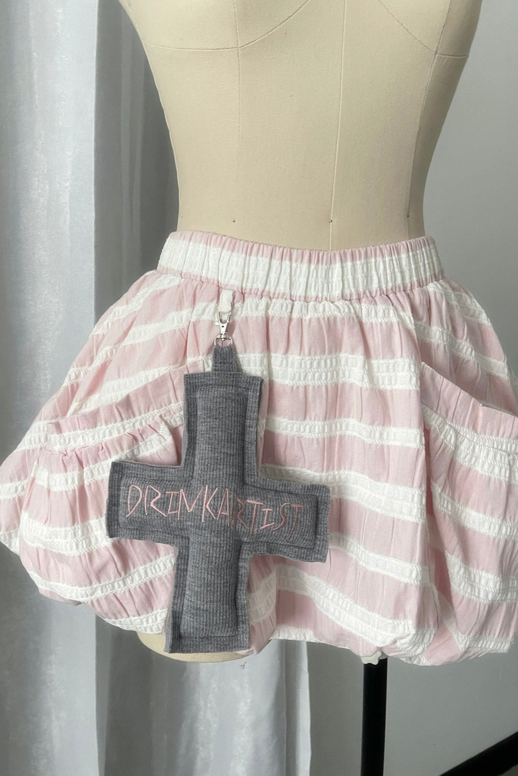 Pink Stripe Pumpkin Lantern Skirt