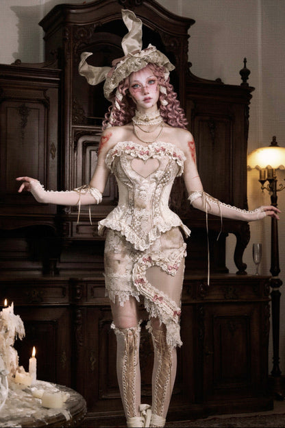 レースアンティークエレガントリボンスカート