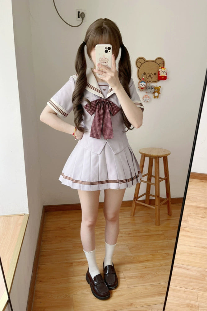 Retro Color Sweet Sailor Suit