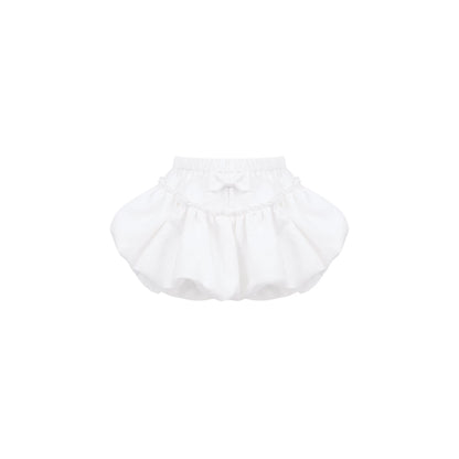 Milchrosa Oberteil + Ballon-Kurzhose