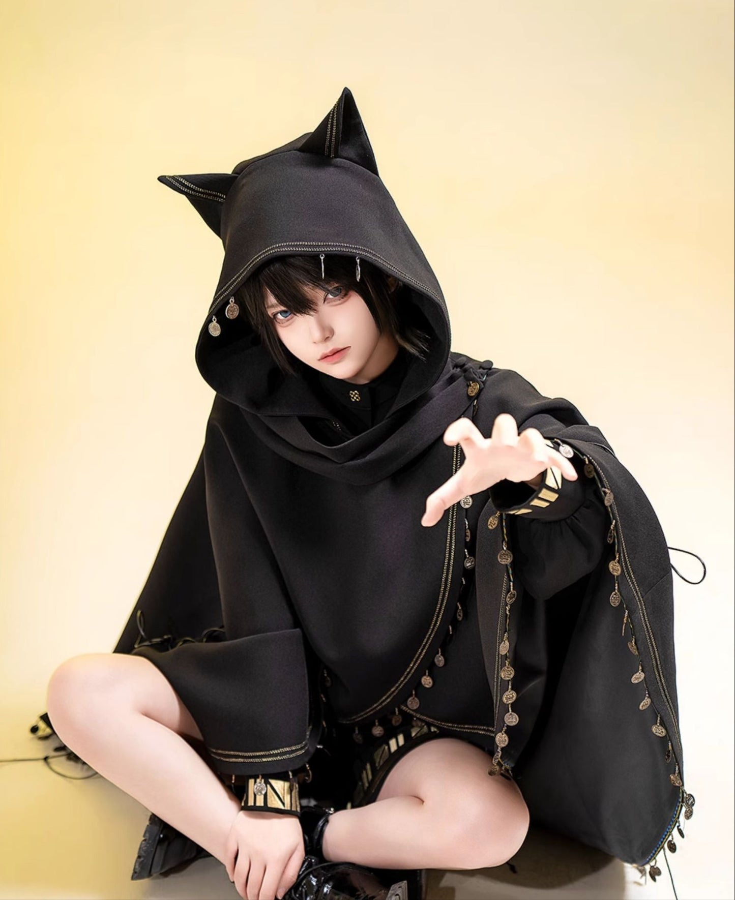 [Mar. 26, 2012 Deadline for reservation] Black Cat Lolita Prince Series Cat Ear Oversize Cloak