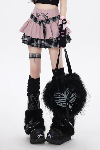 ゴシックアイコンサブカルチェックケーキスカート