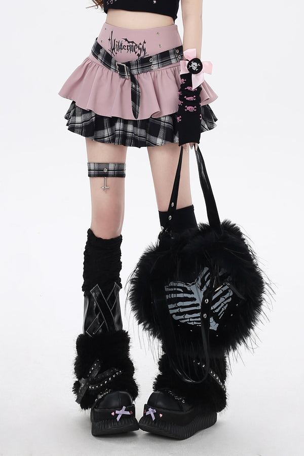 ゴシックアイコンサブカルチェックケーキスカート
