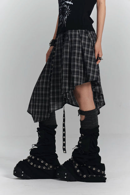 ゴシックプチェックアシメスカート