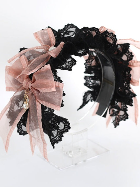 Cool Black Pink Lace Accessories