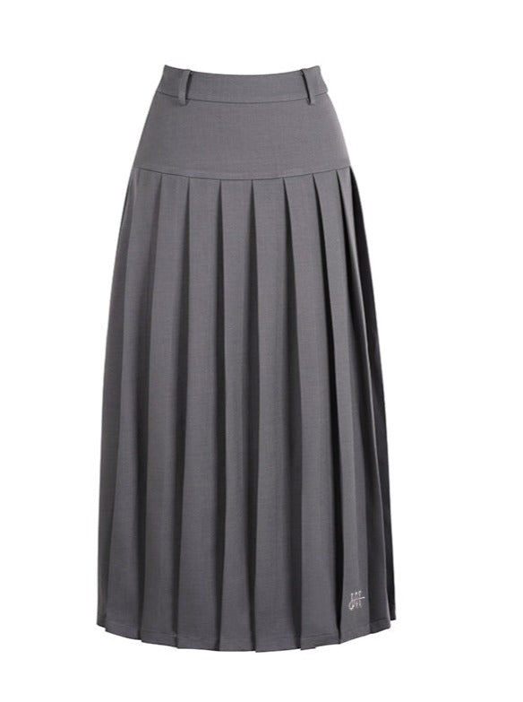 College Long Pleated Skirt