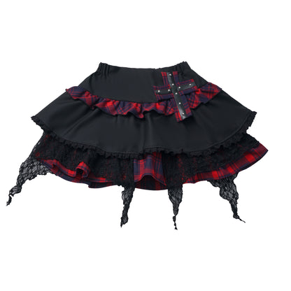 Cross top + skirt + scarf