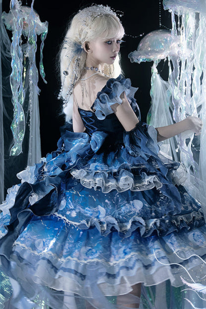 ジェリーフィッシュグラデーションファンタジードレス＋アクセサリー