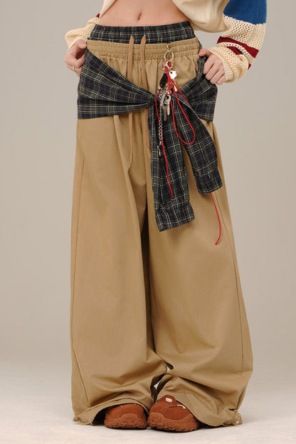 Loose Straight Leg Wide Leg Pants