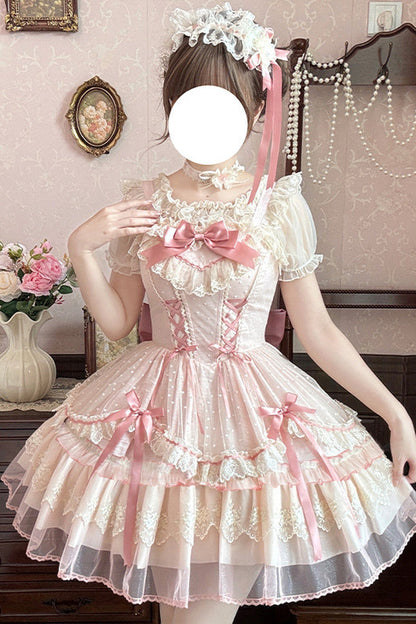 Vestido Lolita con lazo dulce de la casa de caramelos