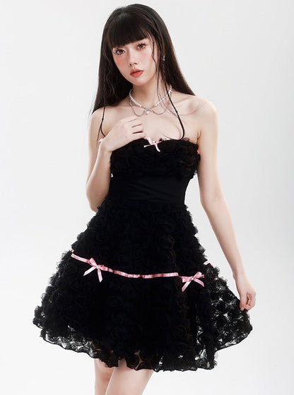 Dark Rose Ribbon Dress