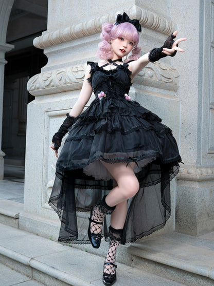 Rose Ruffled Flared Lolita Dress