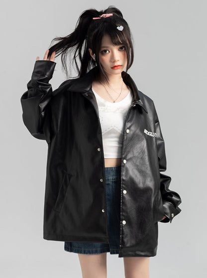 Sweet Cool Hot Girl Leather Jacket