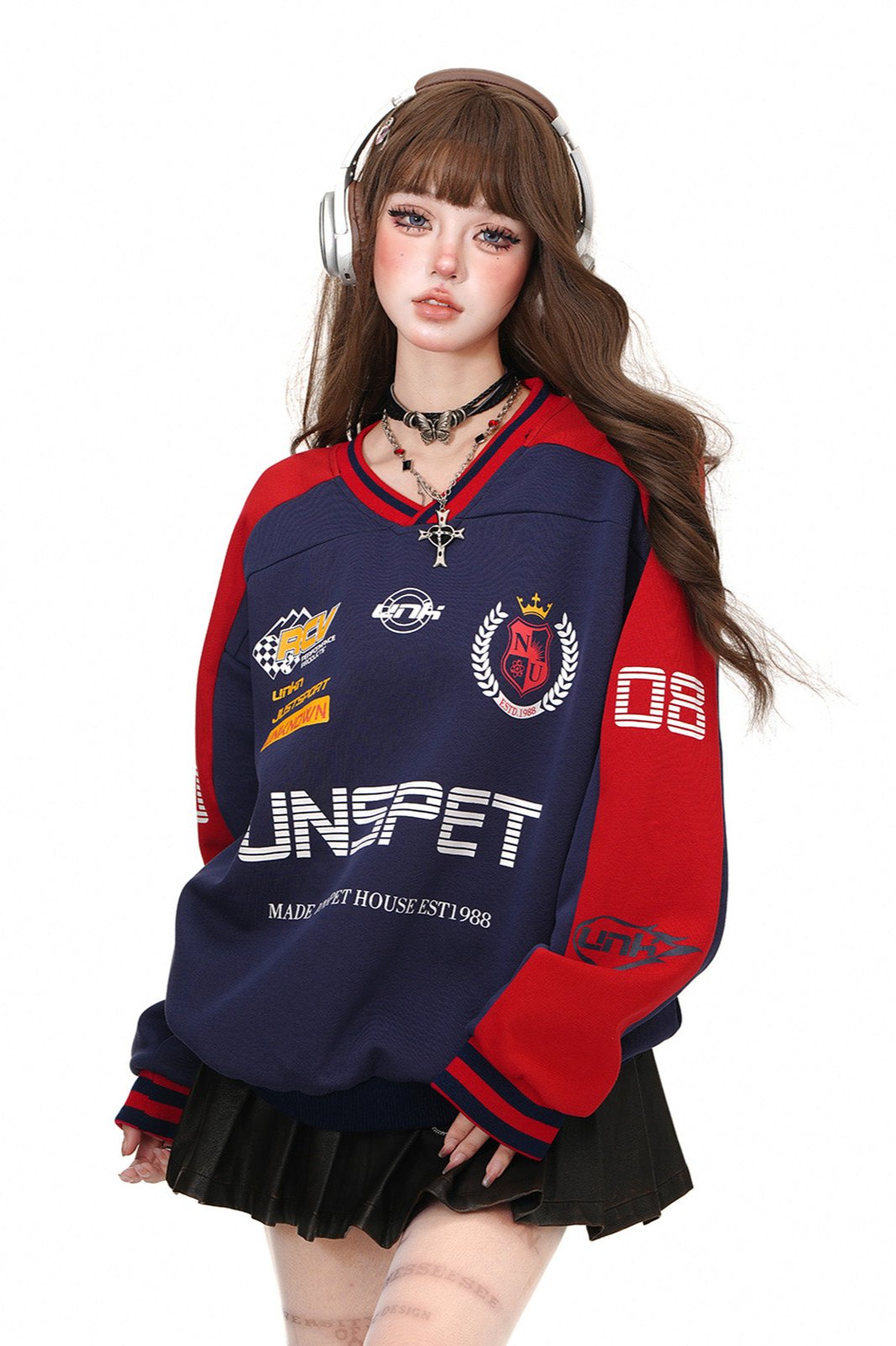 Korean Contrast Sweatshirt