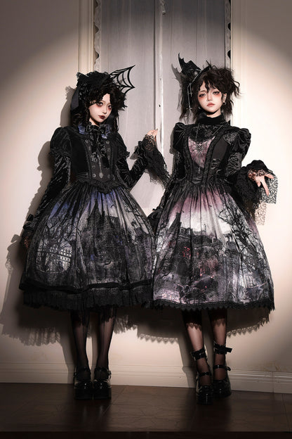 [Deadline for reservation: February 23rd] Horror House Spider Web Gothic Cape Dress