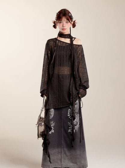 Sheer Mode Asymmetrical Top