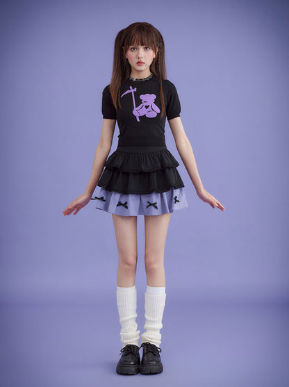 SagiDolls Teenage Fighting Spirit # Bow Meeting # Black Purple Cool Lomi Bad Sweet Dolls Feel Cake Skirt Shows Height