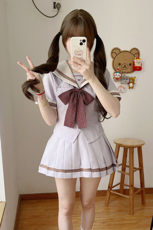 Retro Color Sweet Sailor Suit