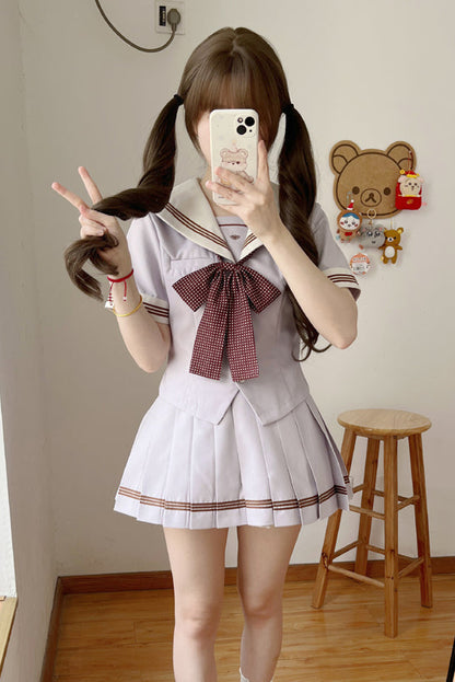 Retro Color Sweet Sailor Suit