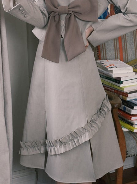 マロンミルクティースイートジャケット＋フリルスカート