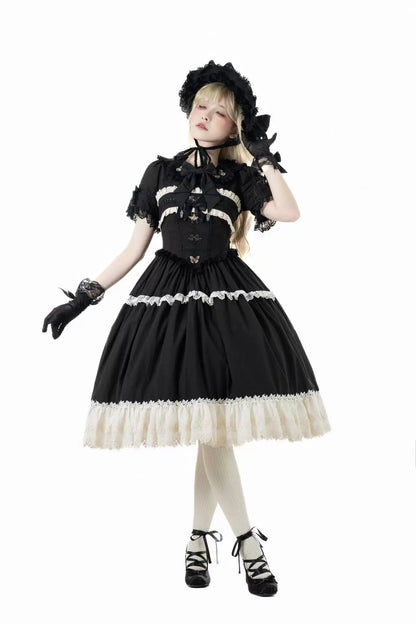 スペルコレクションルームステッチフェイクツーピースドレス