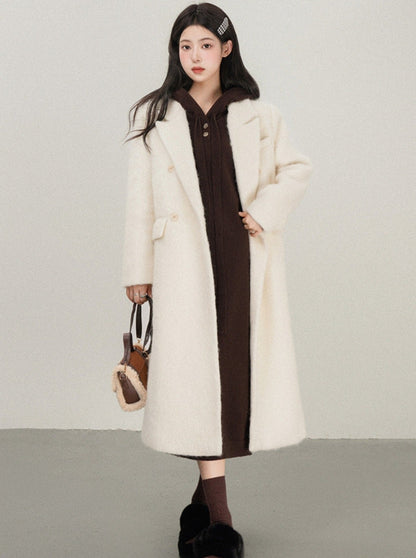 Sweet girly long wool coat