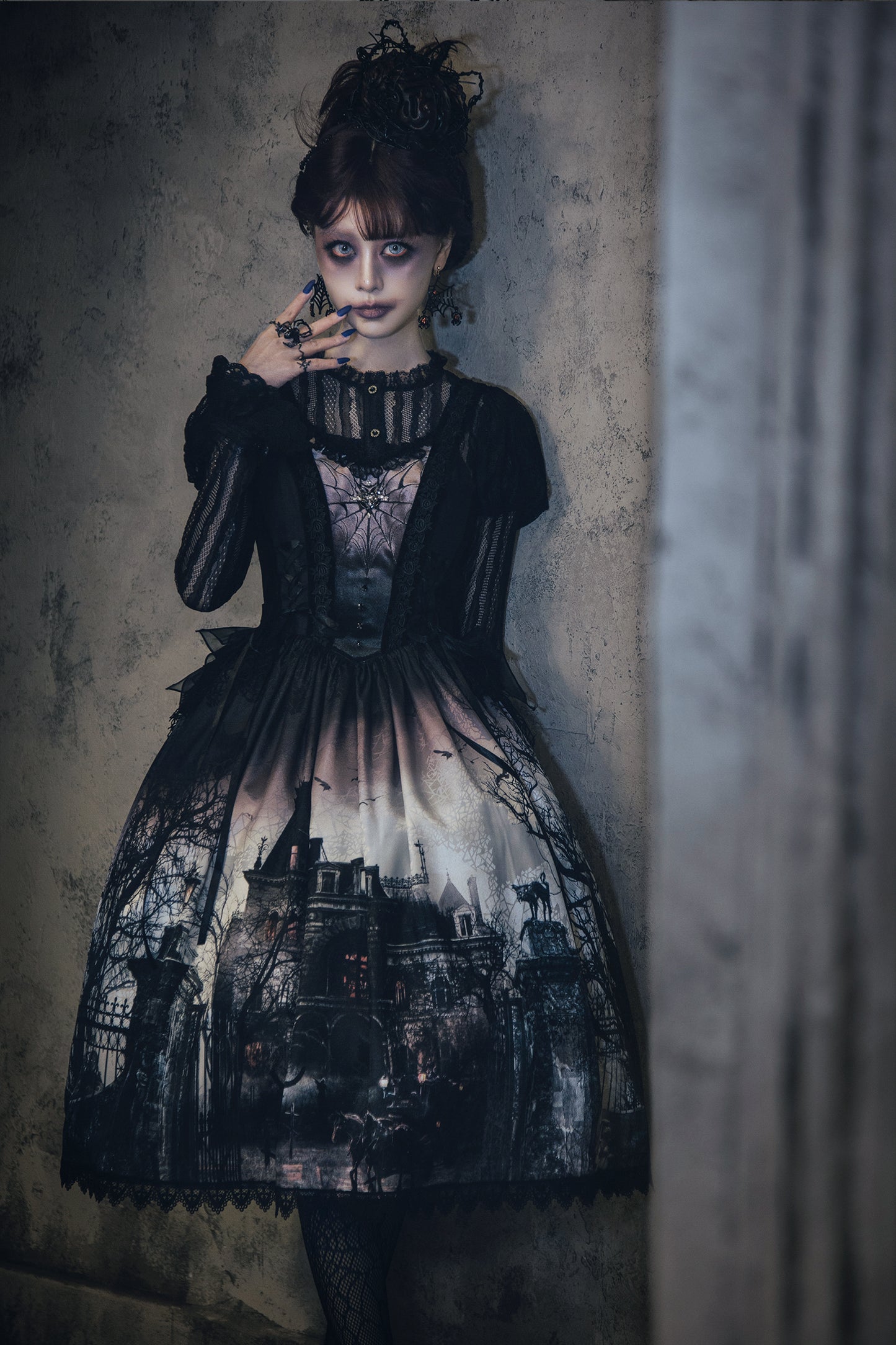 [Deadline for reservations: February 23] Horror House Spider Web Dark Gothic Suspended Dress