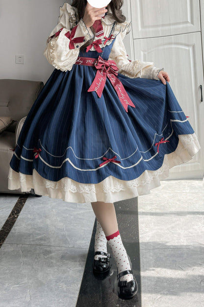 [Reservation Product] Doll Feeling Sweet Bow Ruffle Lolita Dress