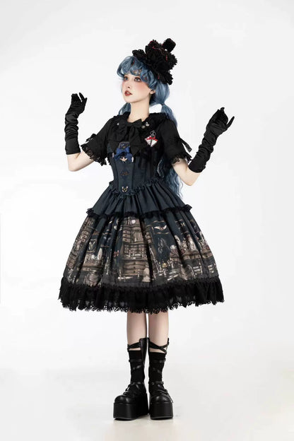 スペルコレクションルームステッチフェイクツーピースドレス