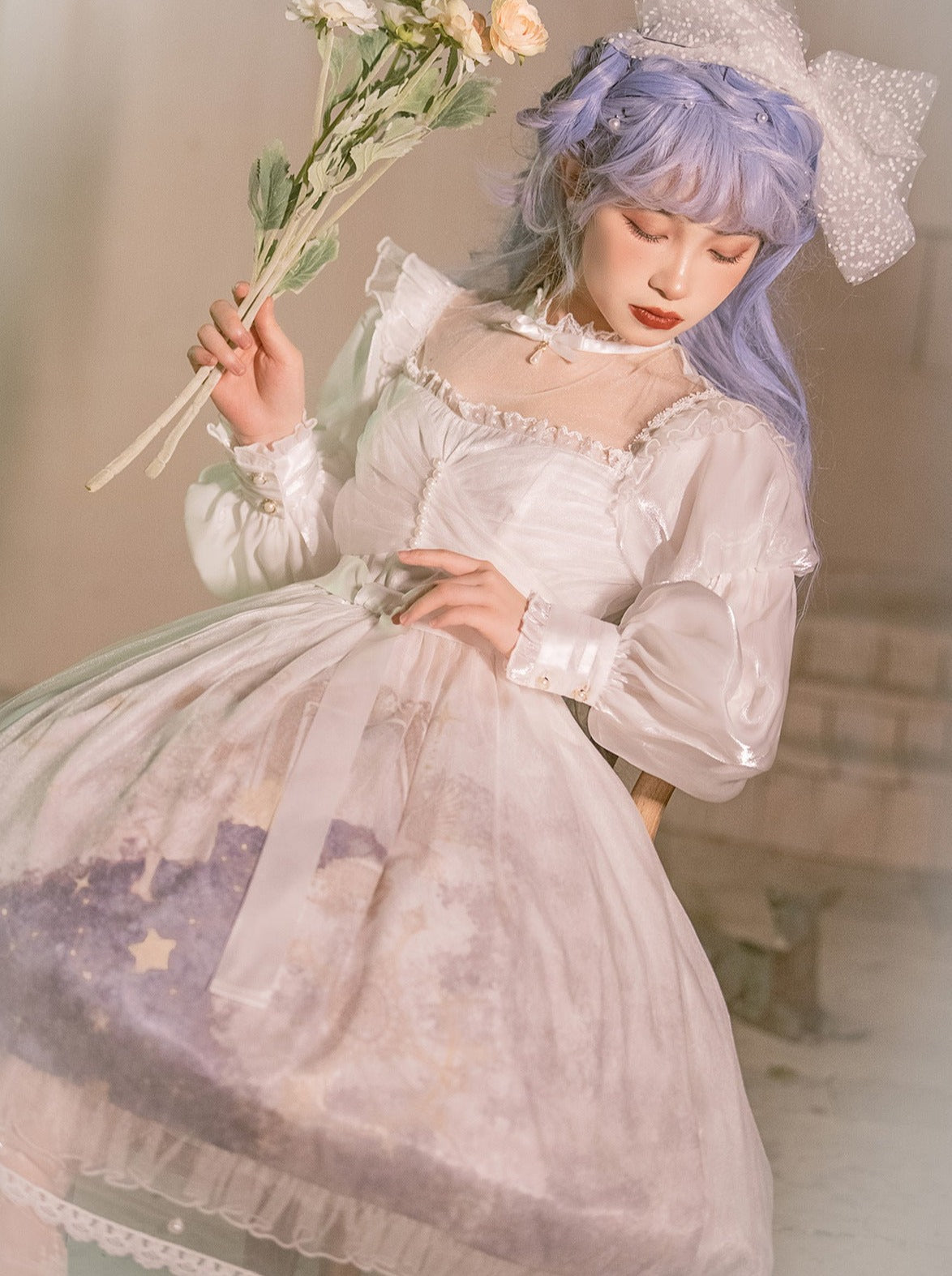 White Super Elegant Fairy Dress