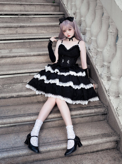 Chic Cake Ruffle Camisole Lolita Dress