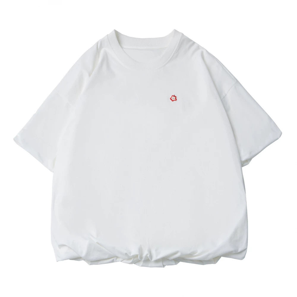 t-shirt oversize con logo mela