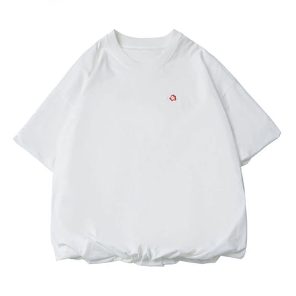 t-shirt oversize con logo mela