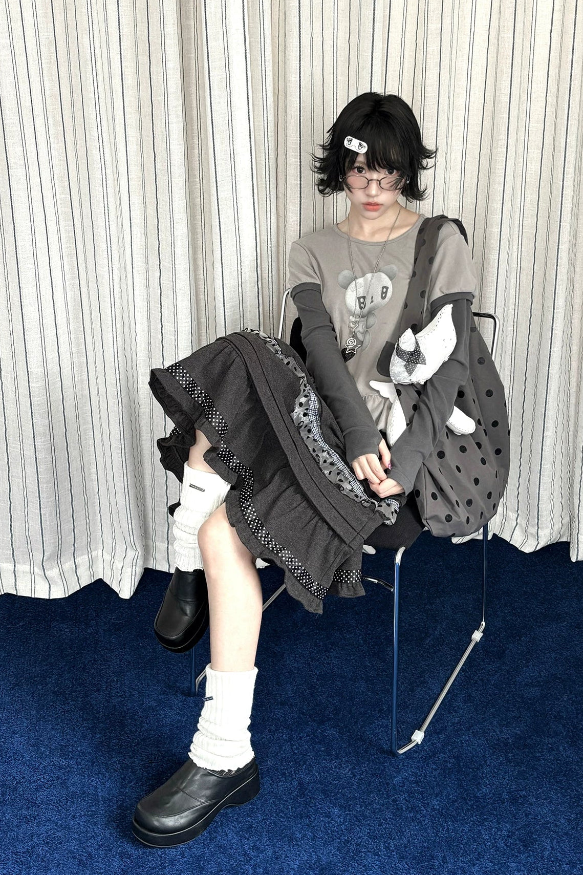 Angel Bear Top + Flare Skirt