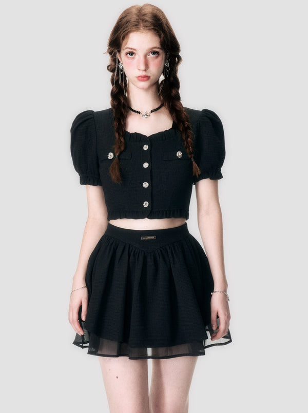 French small fragrance top + tutu skirt