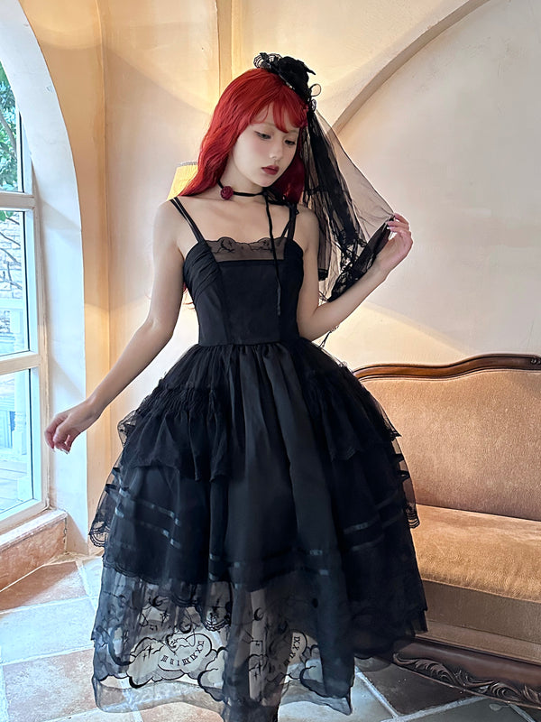 サマーティアードロリータワンピース+ロリータジャンパースカート