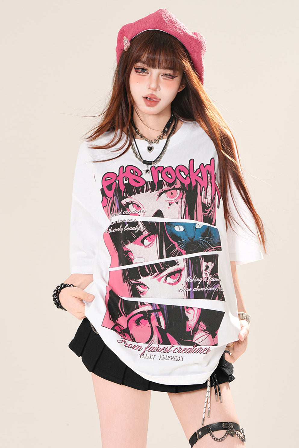 ポップロックアートルーズTシャツ