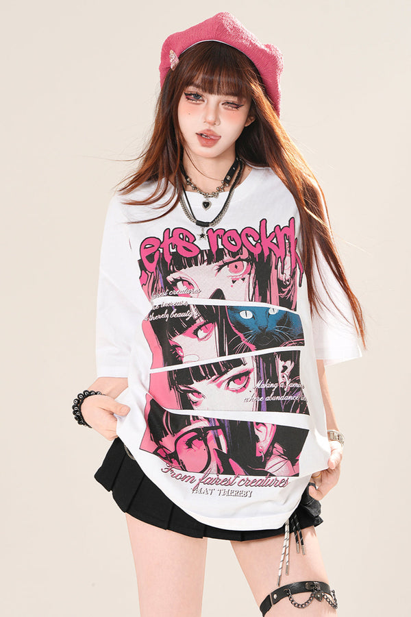 ポップロックアートルーズTシャツ