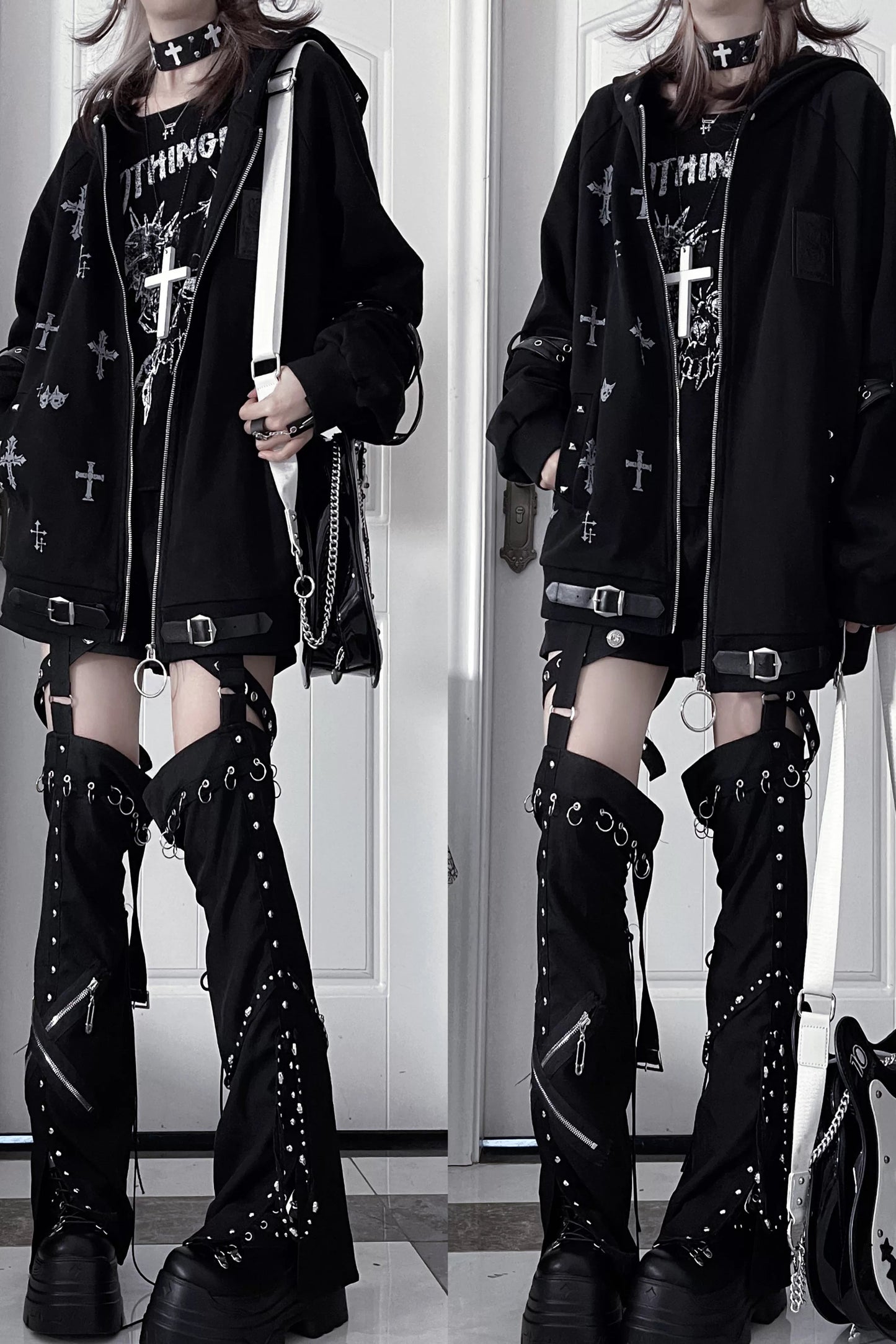 次文化暗黑十字架連帽衫
