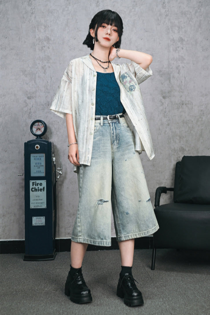 Mode Design Textured Sleeveless Top