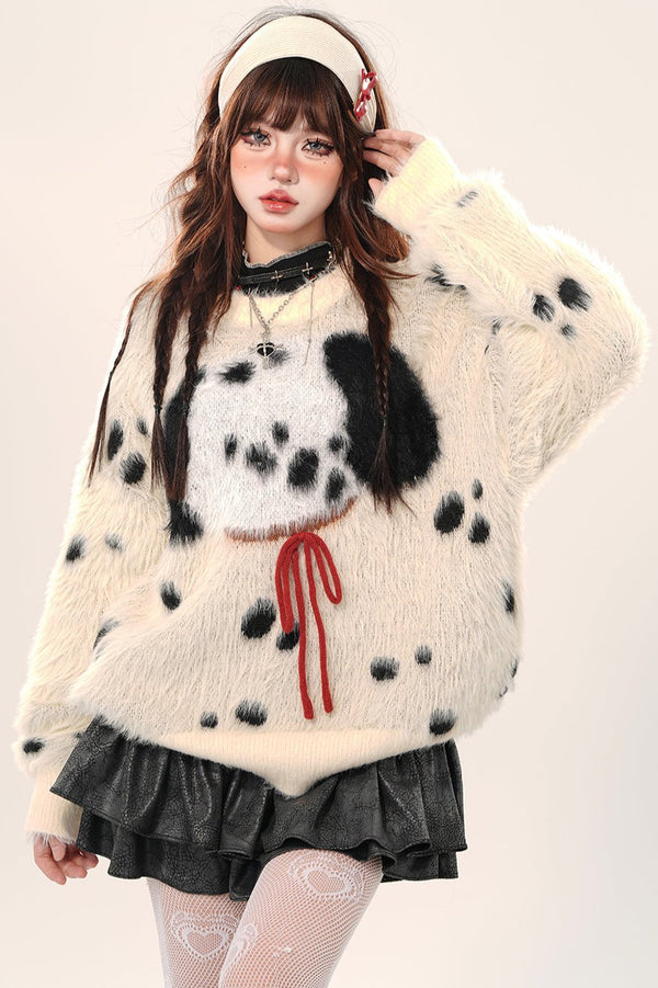 プラッシュダルメシアンウールセーター