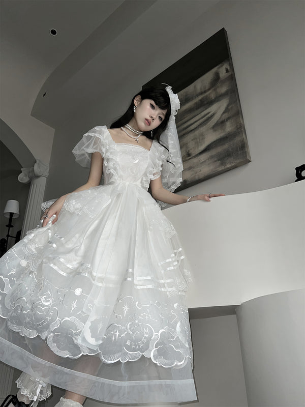 サマーティアードロリータワンピース+ロリータジャンパースカート