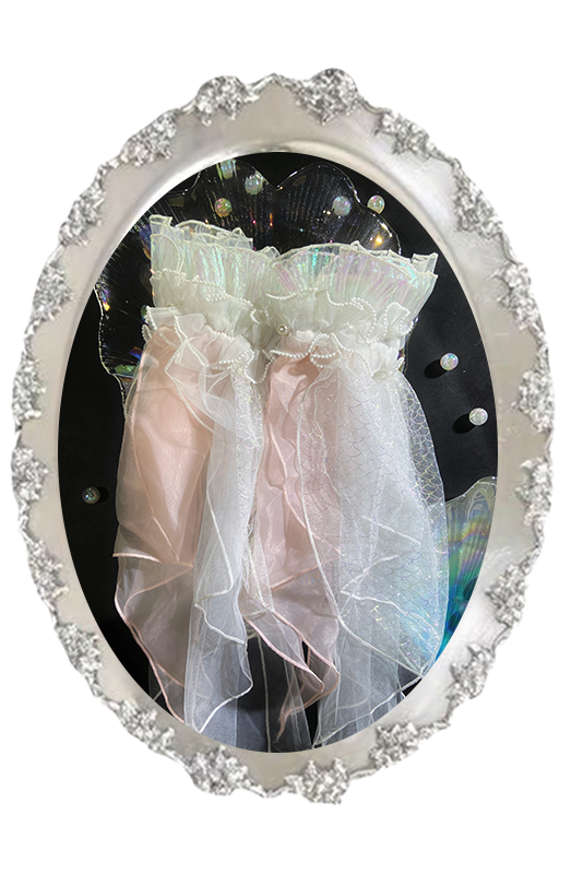 Mermaid Chiffon Lolita Dress + Crown + Headband + Sleeves