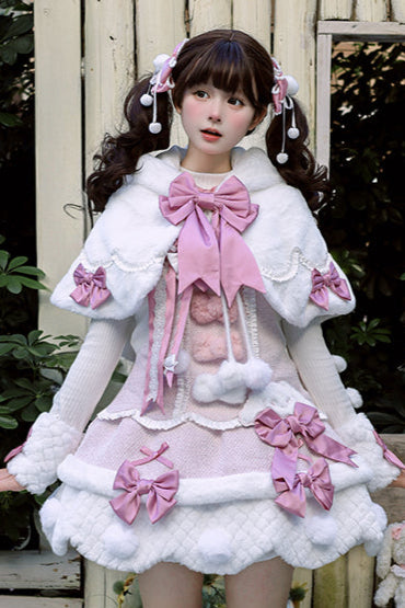 [Deadline for reservations: December 8] Frosted Sugar Rabbit Series Rabbit Ear Hoodie Cape Coat