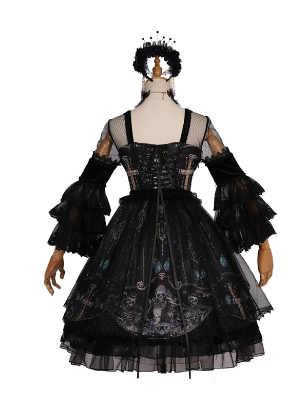 [Pre-order] Love Lolita Skirt Original Underworld Dark Gothic Retro Lolita