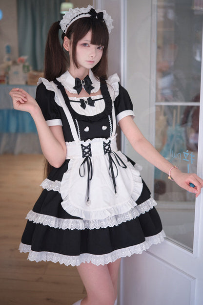 Japanisches Maid-Kleid und Rock-Set