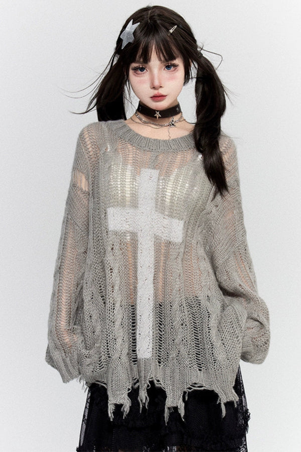 レイジークロスメッシュカットアウトトップス